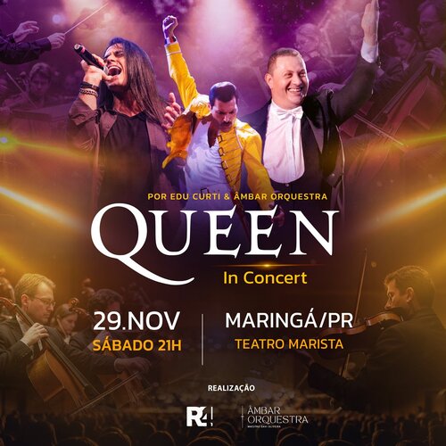 Image for the event: Queen In Concert | Por Edu Curti & Âmbar Orquestra