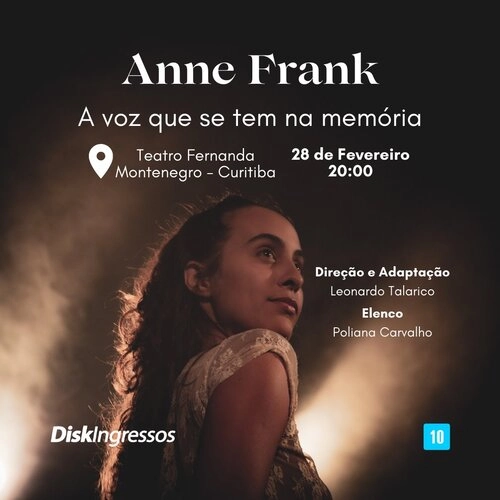 Espetáculo "Anne Frank - A voz que se tem na memória"
