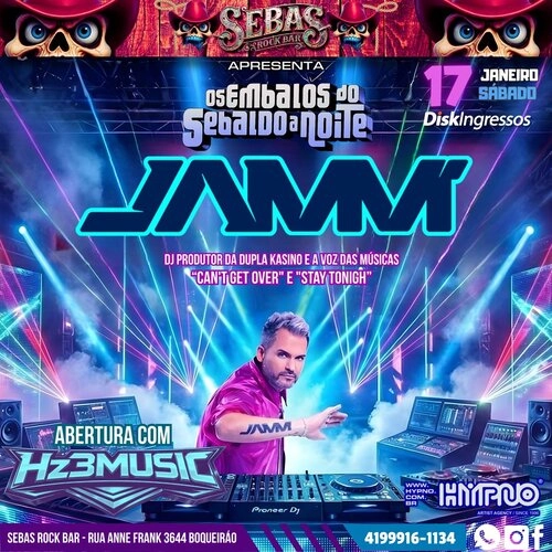 JAMM Nos Embalos de Sebaldo a Noite edição Summer hits anos 90 e 2000