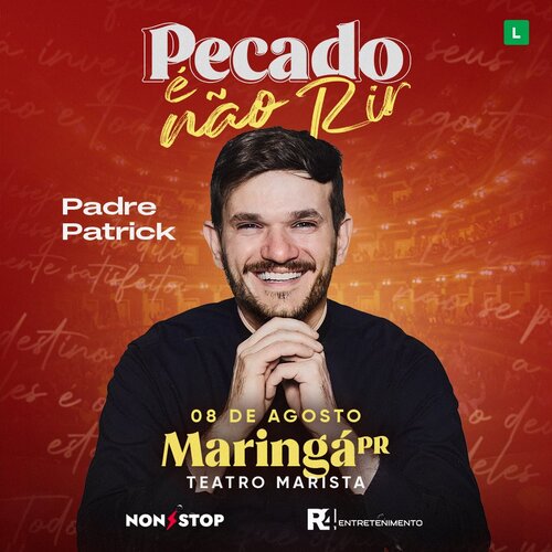 Image for the event: Padre Patrick - Pecado É Não Rir