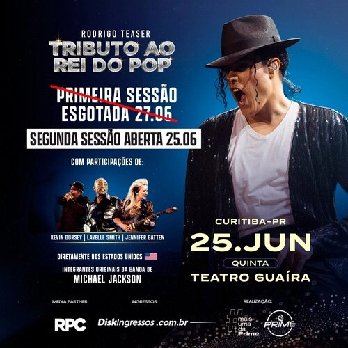 RODRIGO TEASER – TRIBUTO AO REI DO POP - SESSÃO EXTRA
