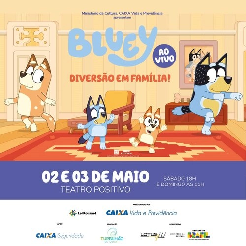 BLUEY AO VIVO - DIVERSÃO EM FAMÍLIA